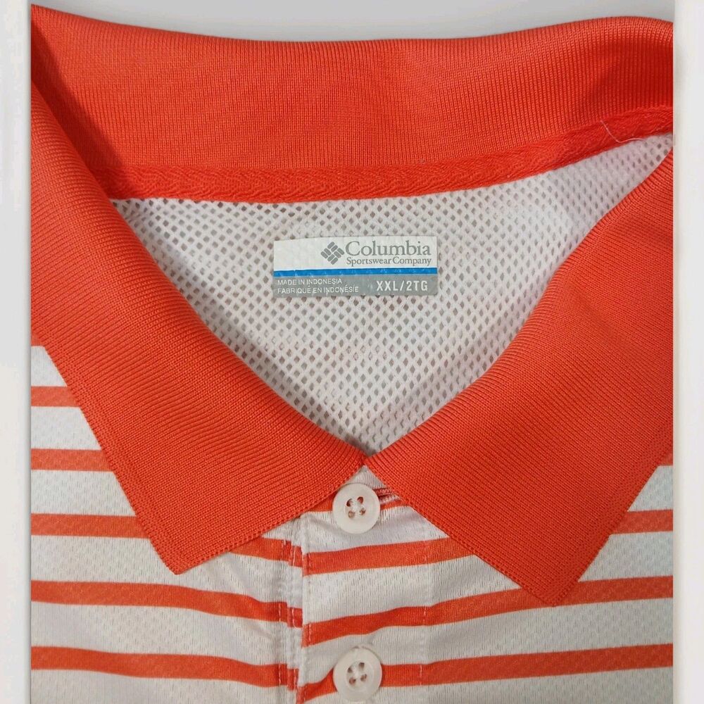 Columbia PFG Fishing Polo Shirt Men’s  XXL/2TG Short Sleeve Lightweight